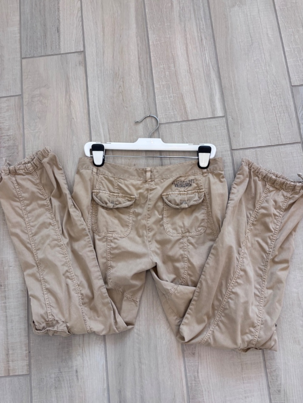 Armani Exchange Y2K Style Khaki Cargo Pants - Size 6 - Picture 10 of 16